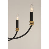 Charlton Chandelier Black / Antique Brass by Maxim Lighting