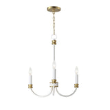 Charlton Chandelier Weathered White/Gold Leaf by Maxim Lighting