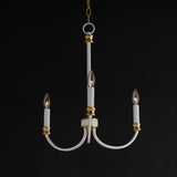 Charlton Chandelier Weathered White/Gold Leaf by Maxim Lighting
