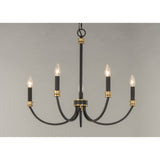 Charlton Chandelier Black / Antique Brass by Maxim Lighting