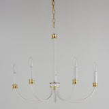 Charlton Chandelier Weathered White/Gold Leaf by Maxim Lighting