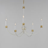 Charlton Chandelier Weathered White/Gold Leaf by Maxim Lighting