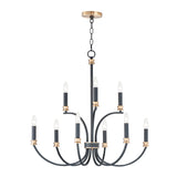 Charlton Chandelier Black / Antique Brass by Maxim Lighting