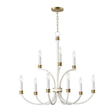 Charlton Chandelier Weathered White/Gold Leaf by Maxim Lighting