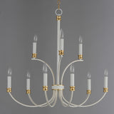 Charlton Chandelier Weathered White/Gold Leaf by Maxim Lighting