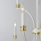 Charlton Chandelier Weathered White/Gold Leaf by Maxim Lighting