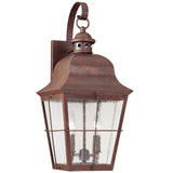 Chatham Outdoor Wall Lantern — 21 Inch, Weathered Copper