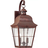 Chatham Outdoor Wall Lantern — 21 Inch, Weathered Copper