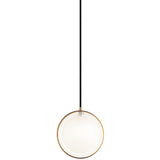 Chatoyant Pendant Light Aged Gold Brass By Matteo - Front View