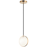Chatoyant Pendant Light Aged Gold Brass By Matteo - Side View