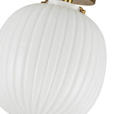 Cherise Flush Mount 12 Inch Brushed Gold Glossy Ribbed Opal Glass By Alora - Detailed View1