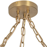 Cherise Multi Light Suspension Medium Brushed Gold Glossy Ribbed Opal Glass By Alora - Detailed View1