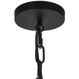 Cherise Pendant Light 12 Inch Matte Black Glossy Ribbed Opal Glass By Alora - Detaled View2