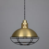 Chester Cage Pendant - Satin Brass