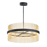 Chimes 5CCT Select Pendant by ET2 - 36 Inch, Black / Satin Brass
