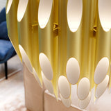 Chimes Chandelier 3 Tier Satin Brass By Sonneman Detailed View1