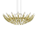 Chimes Chandelier Round Satin Brass By Sonneman