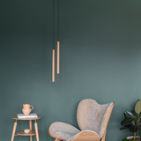 Chimes Pendant Light Oak Medium By UMAGE Lifestyle View