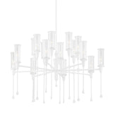 Chisel 16 Light Chandelier by Hudson Valley in White Plaster