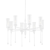 Chisel 8 Light Chandelier by Hudson Valley in White Plaster