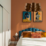 Chocolate Medium Skala Pendant Light by Traum in Bedroom