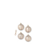 Christmas Glass Ornaments Lines - Red Brown by Ferm Living