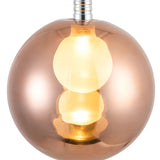 Chrome-Copper Glass Bolla Pendant by Kuzco Lighting Bulb Details