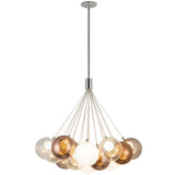 Chrome-Mix Glass 28inch Bolla Chandelier by Kuzco Lighting