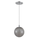 Chrome-Smoked Glass Bolla Pendant by Kuzco Lighting