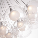 Chrome 28inch Bolla Chandelier by Kuzco Lighting Bulb Details