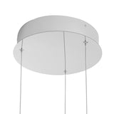 Chrome Akoya 3-Head Chandelier without Remote Driver by Alora Lighting Canopy Details