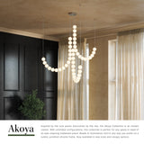 Chrome Akoya 3-Head Chandelier without Remote Driver by Alora Lighting