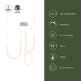 Chrome Akoya 3-Head Chandelier with Remote Driver by Alora Lighting Light Source