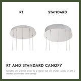 Chrome Akoya 5-Head Chandelier with Remote Driver by Alora Lighting Canopy Details