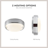 Chrome Pebble Flush Mount by Kuzco Lighting Mounting Options