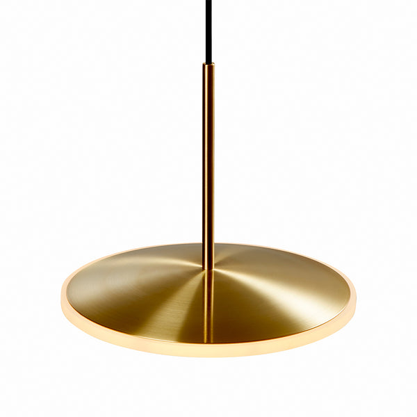 Chrona Dish Horizontal Pendant Light, Finish: Brass, Size: Medium