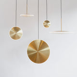 Chrona Dish Vertical Pendant Light, Finish: Brass, Size: Large