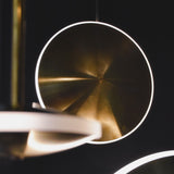 Chrona Dish Vertical Pendant Light, Finish: Brass, Size: Large