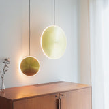 Chrona Dish Vertical Pendant Light, Finish: Brass, Size: Large