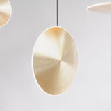 Chrona Dish Vertical Pendant Light, Finish: Brass, Size: Large