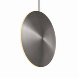 Chrona Dish Vertical Pendant Light, Finish: Steel, Size: Large