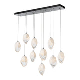 Chrysalis 10-Light Crystal Linear Suspension Large, by Hubbardton Forge