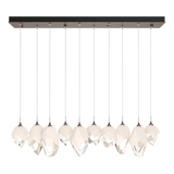 Chrysalis 10 Light Mixed Crystal Pendant Bronze WP Standard By Hubbardton Forge