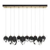 Chrysalis 10 Light Mixed Crystal Pendant Modern Brass BP Long By Hubbardton Forge