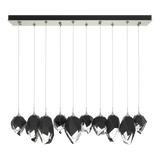 Chrysalis 10 Light Mixed Crystal Pendant Sterling BP Long By Hubbardton Forge