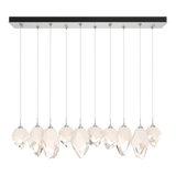 Chrysalis 10 Light Mixed Crystal Pendant Vintage Platinum WP Long By Hubbardton Forge