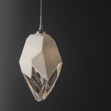 Chrysalis 1 Light Crystal Pendant Medium Sterling WP By Hubbardton Forge