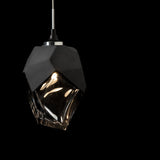 Chrysalis 1 Light Crystal Pendant Small Black WP By Hubbardton Forge