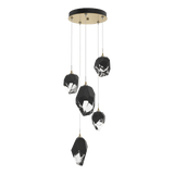 Chrysalis 5 Light Mixed Crystal Pendant Modern Brass BP Standard By Hubbardton Forge