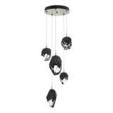 Chrysalis 5 Light Mixed Crystal Pendant Sterling BP Long By Hubbardton Forge